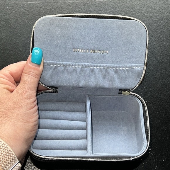 Estella Bartlett Other - Estella Bartlett Mini Travel Black Jewelry Case Treasure Me Zip Around Organizer